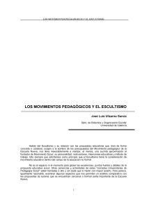 Movimientos Pedag&oacute;gicos y Escultismo: An&aacute;lisis y Paralelismos