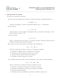 Prueba de Matem&aacute;ticas: Modelos y Funciones