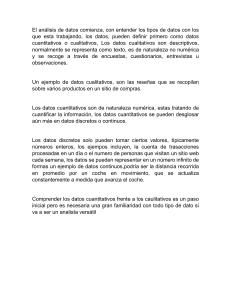 Tipos de Datos: Cualitativos y Cuantitativos