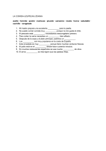 Ejercicio de vocabulario: La Comida en espa&ntilde;ol