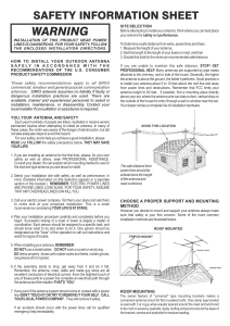 Sicherheitshinweisblatt f&uuml;r Antenneninstallation