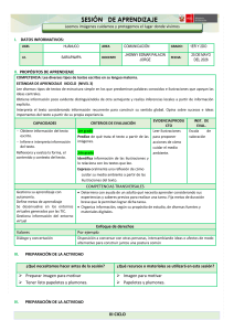 Sesi&oacute;n de aprendizaje: Cuidar el medio ambiente con im&aacute;genes