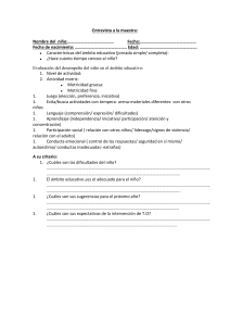 Formulario de entrevista con maestra para evaluaci&oacute;n infantil