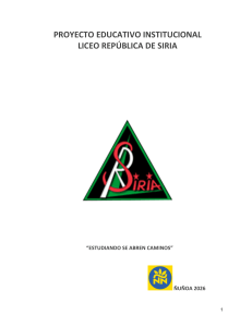 Proyecto Educativo Institucional Liceo Rep&uacute;blica de Siria 2026