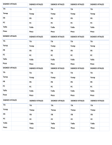 Bit&aacute;cora de Signos Vitales y Control de TA