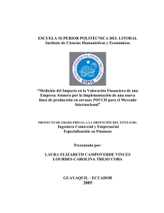 Impacto Financiero de Envases Pouch en Empresa Atunera - Tesis ESPOL