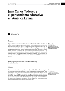 Juan Carlos Tedesco y el pensamiento educativo en Am&eacute;rica Latina