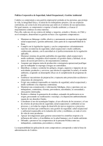 Pol&iacute;tica Corporativa de Seguridad, Salud Ocupacional y Gesti&oacute;n Ambiental de Codelco