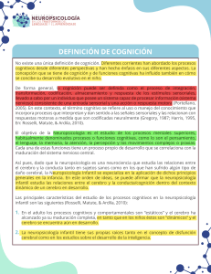Definici&oacute;n de Cognici&oacute;n en Neuropsicolog&iacute;a Infantil