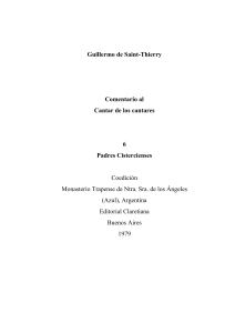 Comentario al Cantar de los cantares de Guillermo de Saint-Thierry