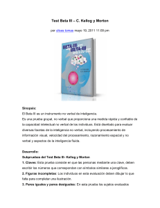 Test Beta III de Kellog y Morton: Evaluaci&oacute;n de Inteligencia No Verbal