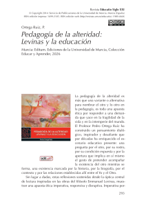 Pedagog&iacute;a de la alteridad: Levinas y la educaci&oacute;n