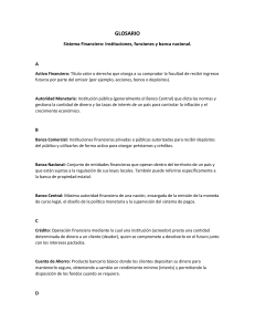 Glosario de Sistema Financiero: Instituciones y Funciones