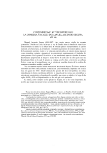 Costumbrismo Sat&iacute;rico Peruano: La Comedia &Ntilde;a Catita (1856)