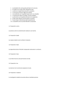 Ejercicios de preposiciones en espa&ntilde;ol para cuarto grado