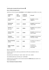 Taller Resuelto: Armando Mi Escudo Financiero