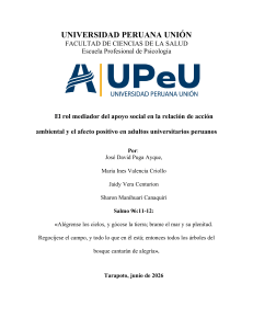 El rol mediador del apoyo social en acci&oacute;n ambiental y afecto positivo en universitarios peruanos