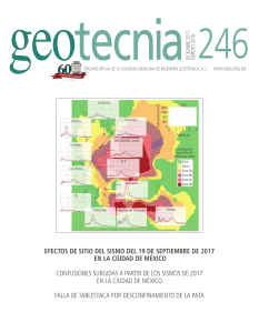 Geotecnia 246: Efectos de Sitio del Sismo de 2017 en CDMX