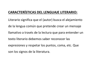 Caracter&iacute;sticas del lenguaje literario y la met&aacute;fora