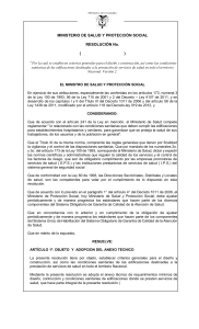Resoluci&oacute;n 2019: Criterios para Dise&ntilde;o y Construcci&oacute;n de Edificaciones de Salud