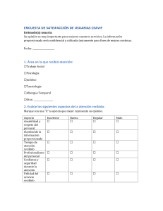 Encuesta de Satisfacci&oacute;n de Usuarias CEAVIF