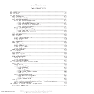 AASHTO LRFD Bridge Design Specs: Steel Structures TOC