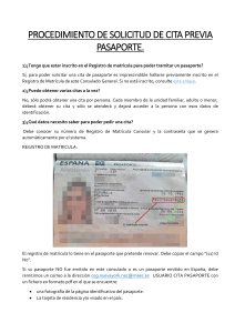Procedimiento de Cita para Pasaporte Consulado Espa&ntilde;ol
