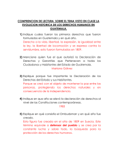 Comprensi&oacute;n de lectura: Derechos Humanos en Guatemala