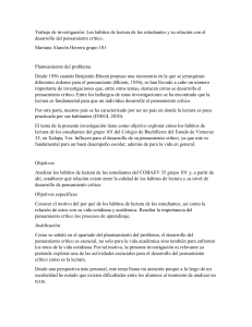 H&aacute;bitos de lectura y pensamiento cr&iacute;tico en estudiantes de Bachillerato