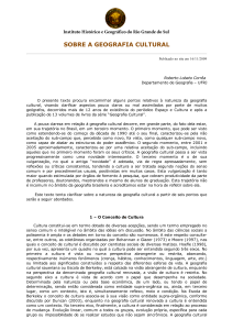 Sobre a Geografia Cultural - Roberto Lobato Corr&ecirc;a