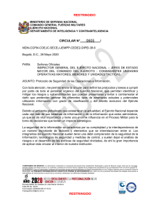 Circular 0605 Ej&eacute;rcito Nacional: Protocolo de Seguridad de Operaciones e Informaci&oacute;n