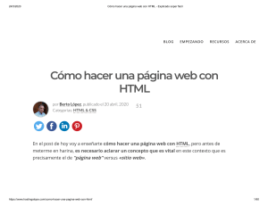 C&oacute;mo hacer una p&aacute;gina web con HTML - Tutorial