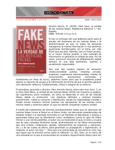 Rese&ntilde;a: Fake News, la verdad de las noticias falsas