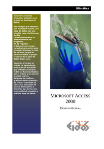 Curso de Microsoft Access 2000: Introducci&oacute;n a Bases de Datos