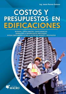 Costos y presupuestos en edificaciones
