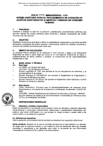 Norma Sanitaria Peruana para Alertas de Alimentos y Bebidas
