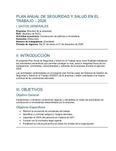 Plan Anual de Seguridad y Salud en el Trabajo 2026 para Construcci&oacute;n
