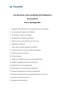 Dieciocho votos cardinales del bodhisattva seg&uacute;n el Sutra Akashagarbha