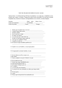 Test de Frases Incompletas de Sacks (SSCT) - Evaluaci&oacute;n Psicol&oacute;gica