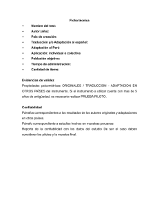 Plantilla Ficha T&eacute;cnica para Tests y Evaluaciones