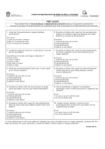 Test de Evaluaci&oacute;n de Abuso de Alcohol (AUDIT) - Espa&ntilde;ol