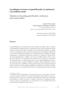 Debates sobre gentrificaci&oacute;n, resistencia y conflicto social