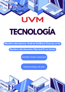 Cuadro comparativo de tecnolog&iacute;a: actividad 1 para estudiantes de UVM