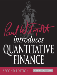 Paul Wilmott Introduces Quantitative Finance 2nd Ed