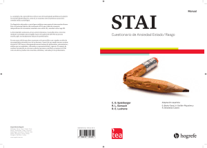 Manual STAI: Cuestionario de Ansiedad Estado/Rasgo