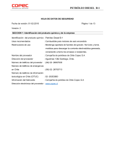 Hoja de Datos de Seguridad Petr&oacute;leo Diesel B-1