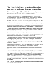 La vida digital: por qu&eacute; no podemos desconectarnos