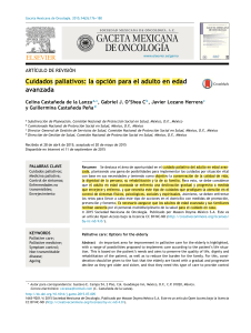 Cuidados paliativos para adultos mayores: opciones y desaf&iacute;os