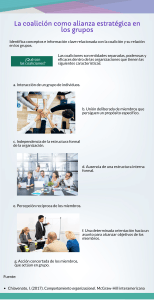 La coalici&oacute;n como alianza estrat&eacute;gica en los grupos
