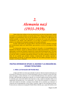 Alemania Nazi (1933-1939): Ideolog&iacute;a y Estado Totalitario